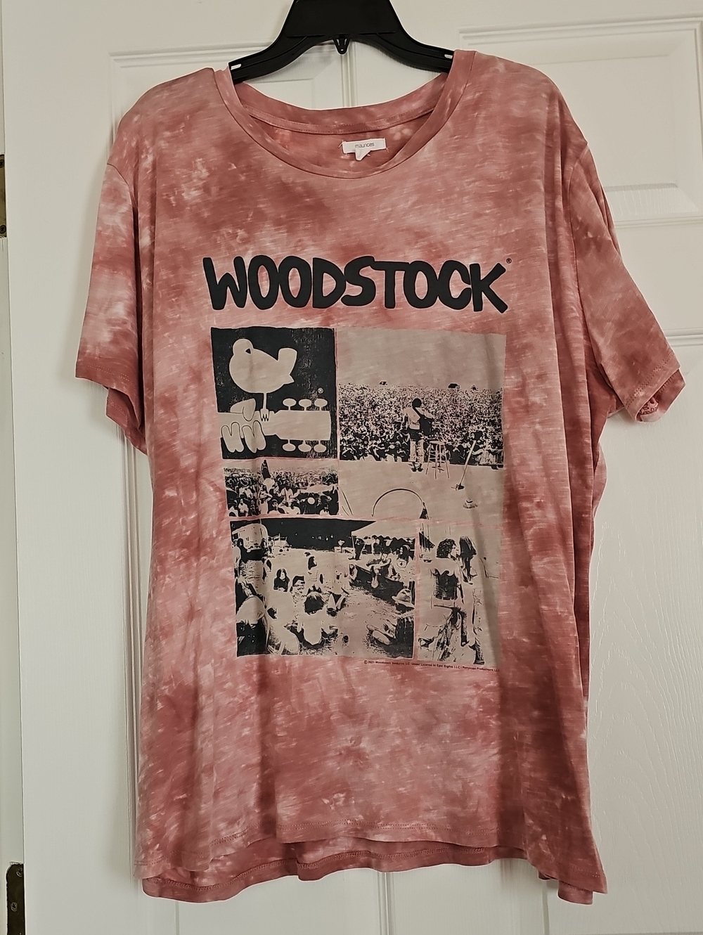 Rare Woodstock Graphic Tee - Dusty Rose Tie-Dye